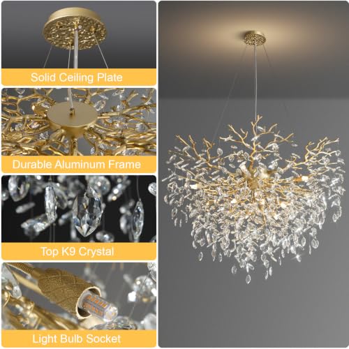 40" Modern Crystal Chandelier