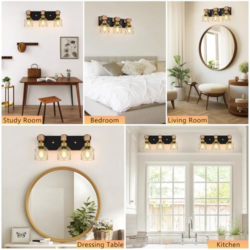 Black and Gold Vanity Light