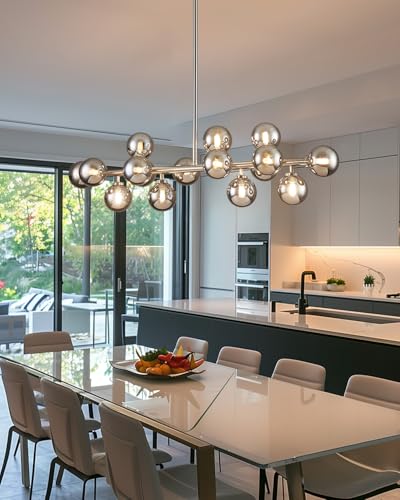 Glass Globe Sputnik Chandelier
