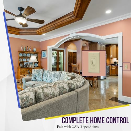 3 Speed Ceiling Fan Control and LED Dimmer Light Switch