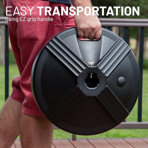 Durable Fillable Umbrella Base Designed to be Used with a Patio Table