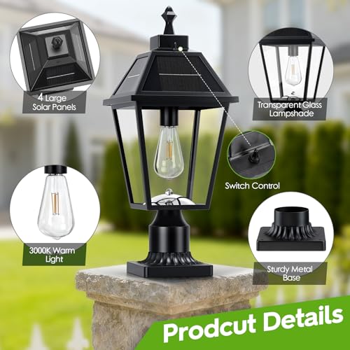 22.5" Large Solar Lamp Post Light