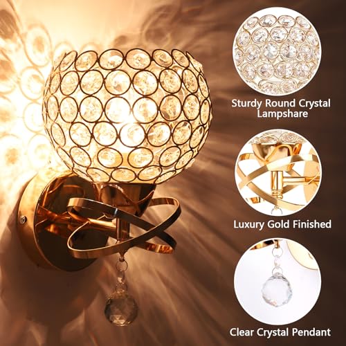 Gold Wall Sconces Set of Two (2 Count)