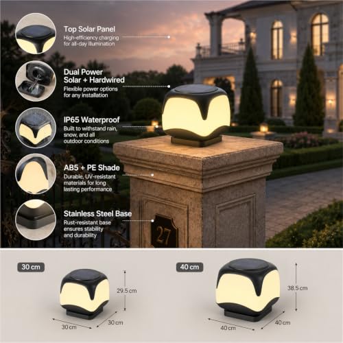 Modern Solar Outdoor Pillar Lamp
