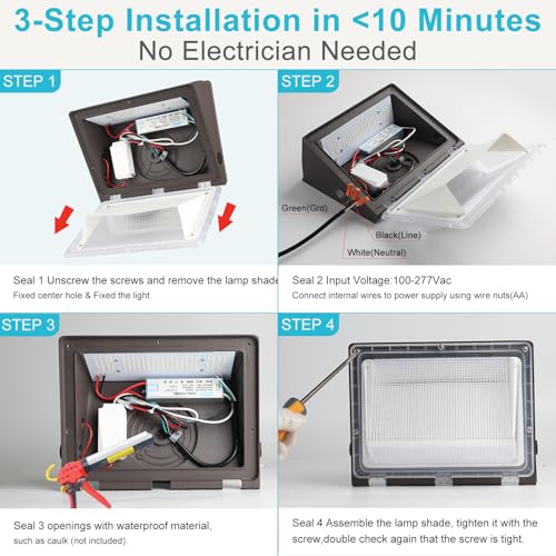 8 Pack 250W Wall Mount Wall Pack (8 Count)
