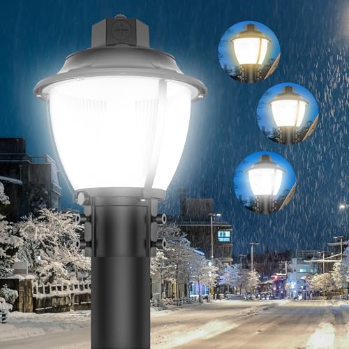 LED Post Top Light 80W 60W 48W Adjustable LED Pole Area Lights Dusk to Dawn