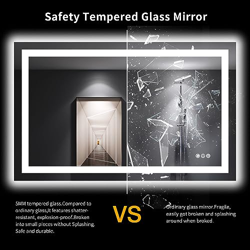 48"X30" LED Bathroom Mirror with Lights