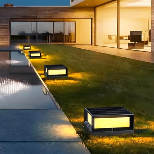 Solar Post Lights Outdoor with Remote