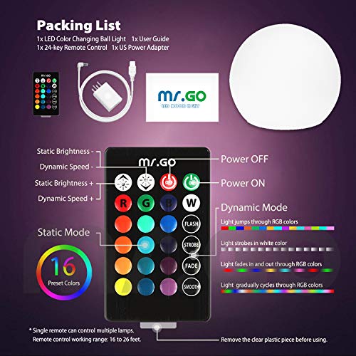 16 inch Rechargeable LED Glowing Ball Light