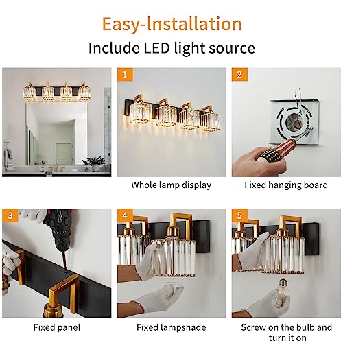 Modern Crystal Bathroom Vanity Light