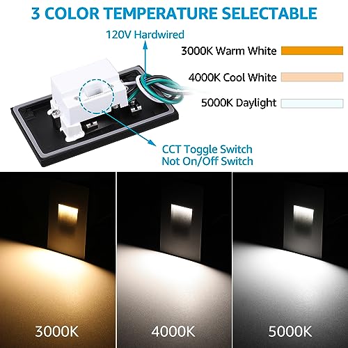 6 Pack 5CCT 120V LED Step Lights (6 Count)
