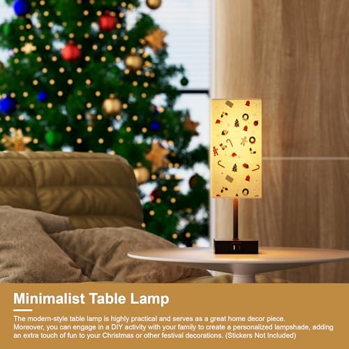 Bedside Table Lamp for Bedroom with 2 USB Ports