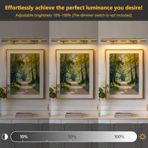 30 inch Picture Light Hardwired Brass Picture Light for Wal