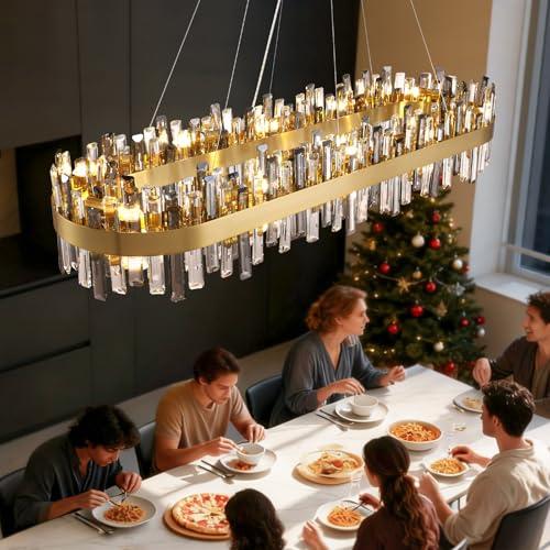 Gold Crystal Chandelier for Dining Room