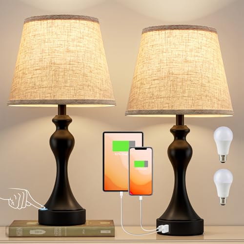 Touch Lamps for Nightstand (2 Count)