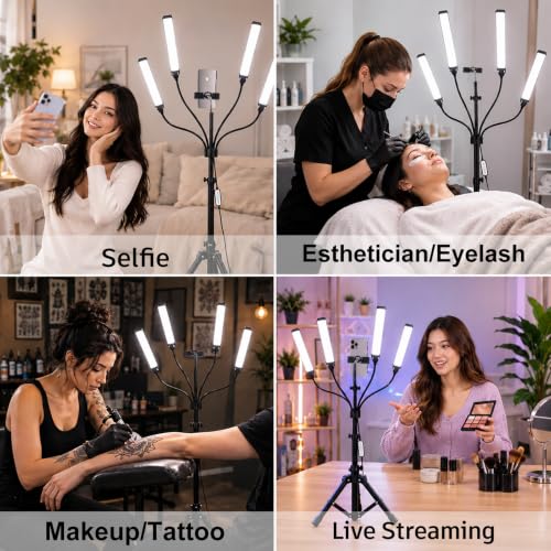 Esthetician Light with Four Flexible Arms
