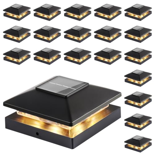 Solar Post Cap Lights Outdoor 20pack (20 Count)