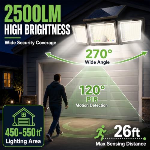 Solar Outdoor Lights Motion Sensor (4 Count)