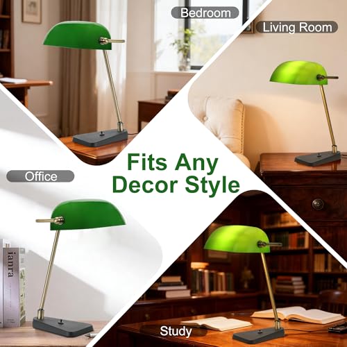 Green Bankers Desk Lamp