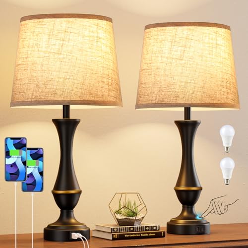 Touch Lamps for Nightstand (2 Count)