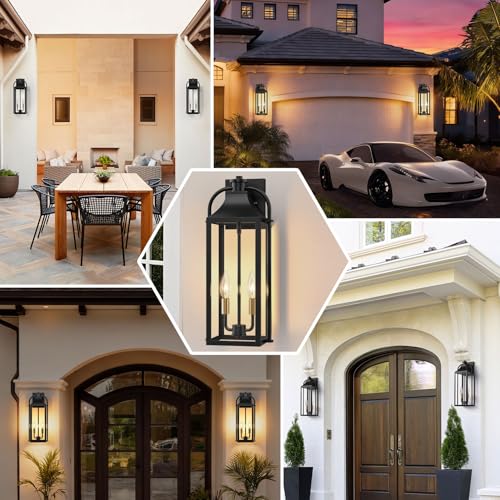 19" Large Porch Lights Outdoor (2 Count)