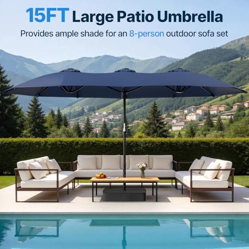 15FT Patio Umbrella with Base Included