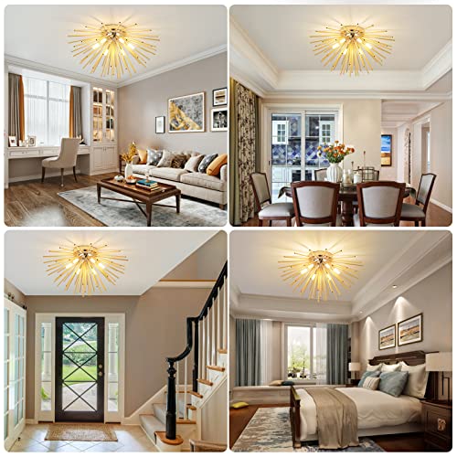 Sputnik Flush Mount Ceiling Light Fixture