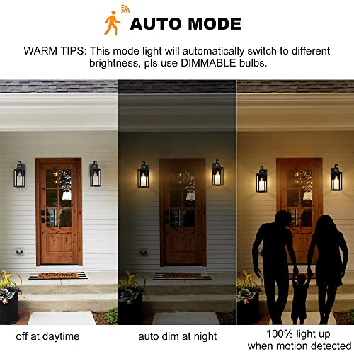 Motion Sensor Outdoor Wall Lantern