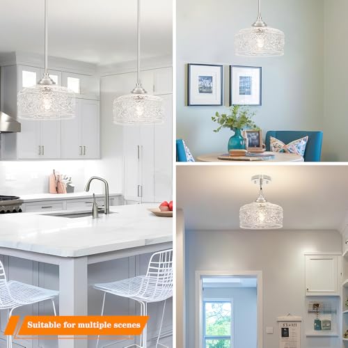 Modern Brushed Nickel Pendant Lights Kitchen Island