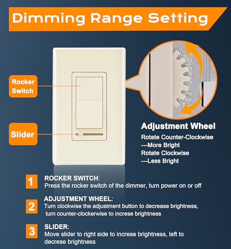 in Wall Dimmer Switch for LED Light (2 Count)