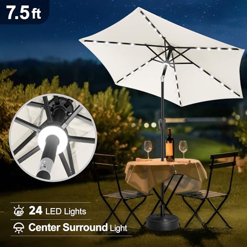 Solar Patio Umbrella with Centre Light