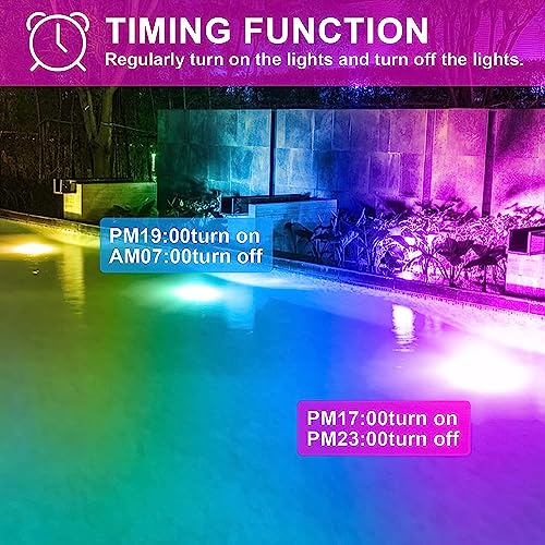 Outdoor LED Flood Light RGB Color Changing 500W Equivalent 2700k WarmWhite 5000LM Spotlight