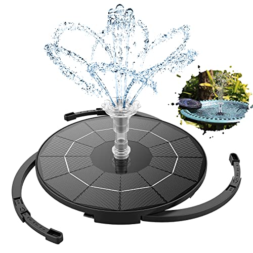 3.5W Solar Fountain Pump for Bird Bath Separated Design & 8 Nozzles