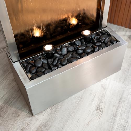 68" H Modern Freestanding Waterfall Fountain
