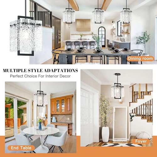 Modern Black Rectangle Chandelier