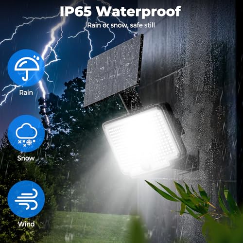 318 LED Solar Motion Lights Outdoor Waterproof with 16.4 FT Cable (4 Count)