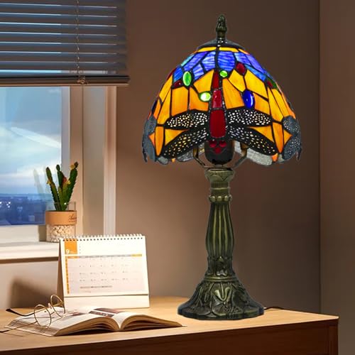Tiffany Orange Dragonfly Style Lamp