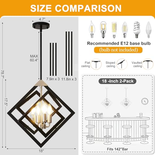 18" Modern Chandelier for Dining Room