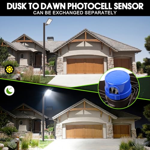 350W LED Parking Lot Light Dusk to Dawn Photocell Slip Fitter
