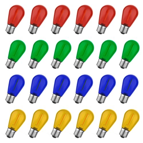 Colored Light Bulbs 24 Pack (24 Count)