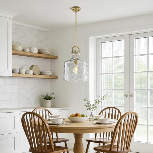 Oversized Large Hammered Glass Pendant Lights Kitchen Island Lighting