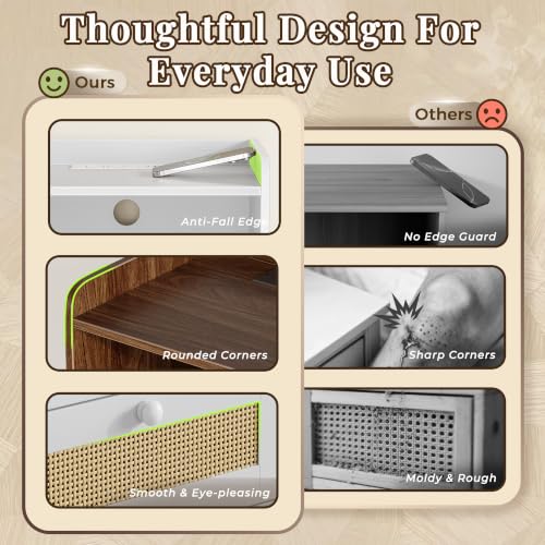 Nightstands with Charging Station (2 Count)