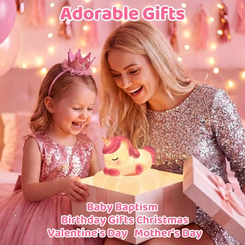Huggwaii Squishy Cloud Unicorn Night Light for Kids