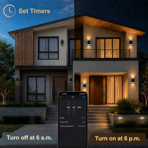 Smart RGB Outdoor Wall Lights (2 Count)