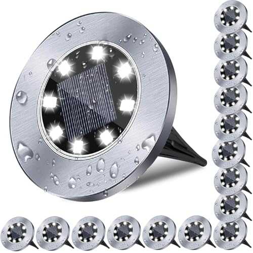 4.6 Inch Diameter Solar Ground Lights (16 Count)