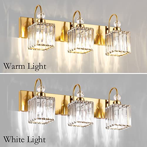 Modern Gold Crystal Vanity Lights for Bathroom 3