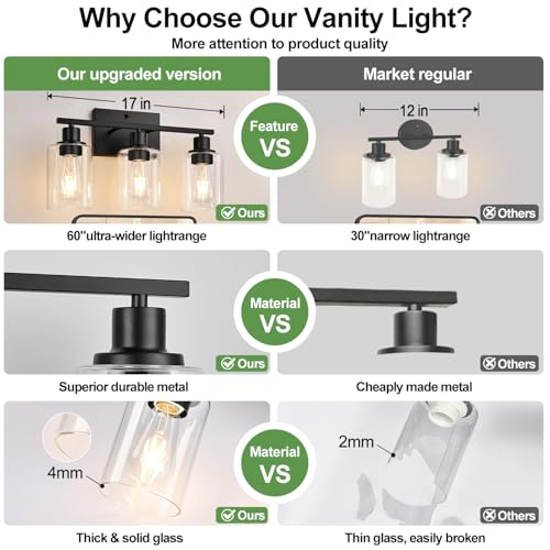 3 Light Bathroom Light Fixtures