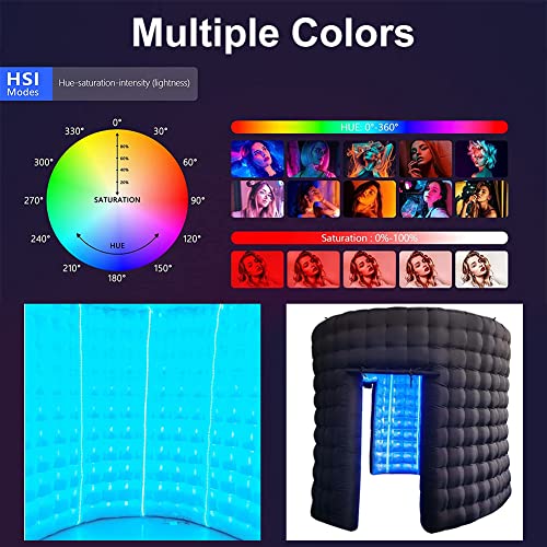 360 Photo Booth with LED Light Strip Suitable for 360 Photo Booth Machines Take Photos with Record Videos
