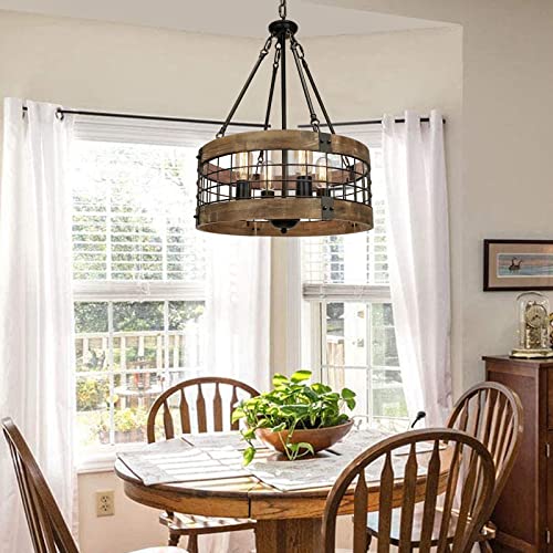 Farmhouse Rustic Chandelier Light Fixture