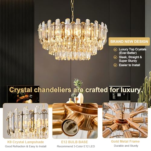 Gold Crystal Chandelier
